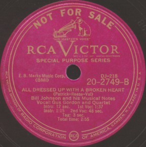 RCA Victor Label-All Dressed Up With A Broken Heart-1948