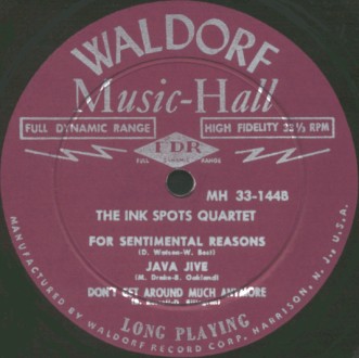 Waldorf Label-For Sentimental Reasons-1950's