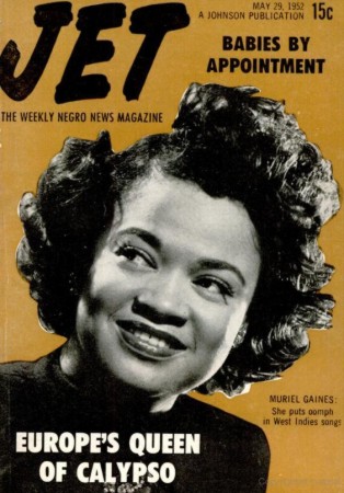 Above Muriel Gaines on cover of Jet Magazine dated May 29 1952