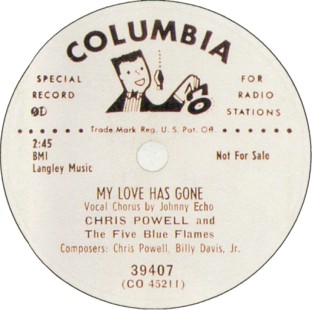 Columbia Label-My Love Has Gone-1951