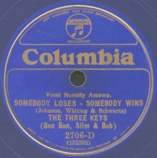 Columbia Label-Somebody Loses Somebody Wins-1932