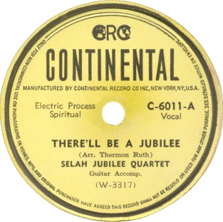 Continental Label-Selah Jubilee Quartet-1945