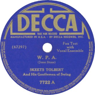 Decca Label-W. P. A.-1940