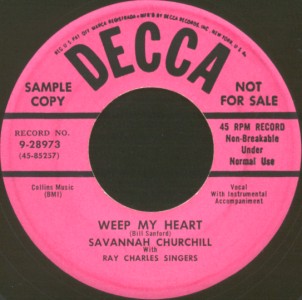 Decca Label-Weep My Heart-1954