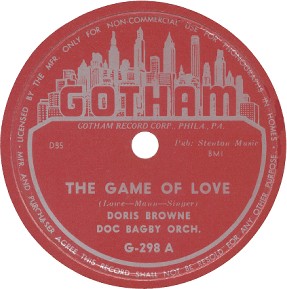 Gotham Label-The Game Of Love-Doris Browne-1953