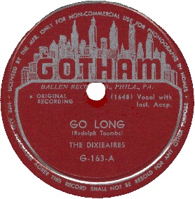Gotham Label-Go Long-The Dixieaires-1948