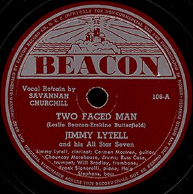 Beacon Label-Two Faced Man-Savannah Churchill-1942