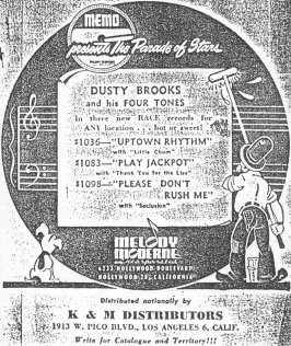 1945 Memo Records Ad