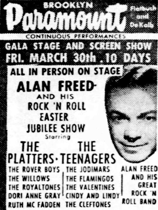 ALAN FREED CHRONOLOGICAL HISTORY IN NEWSPRINT