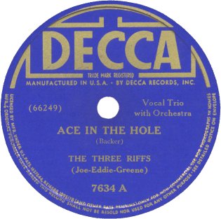 Decca Label-The Three Riffs-1939