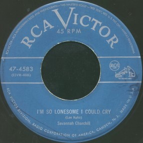 RCA Victor Label-I'm So Lonesome I Could Cry