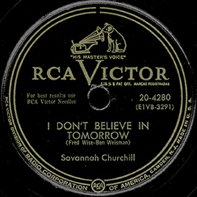 RCA Victor Label-I Don't Believe In Tomorrow