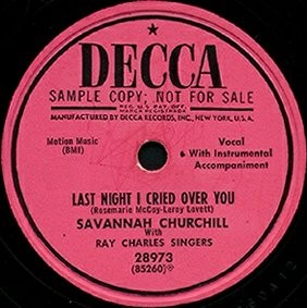Decca Label-Last Night I Cried Over You