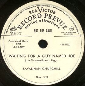 RCA Victor Label-Waiting For A Guy Named Joe