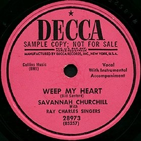 Decca Label-Weep My Heart
